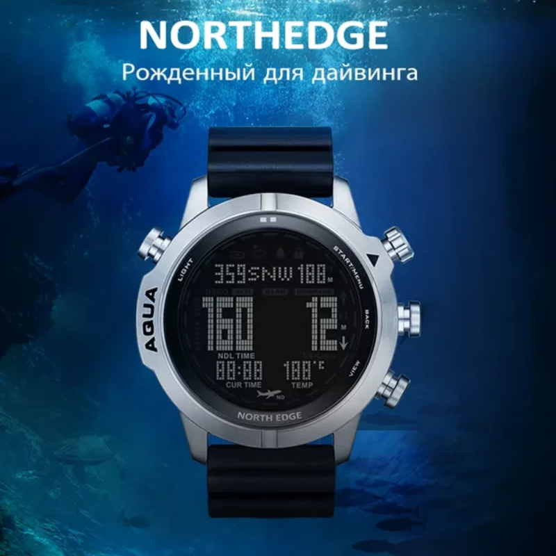Altimeter Compass Watch - Relógio de mergulho profissional para homens