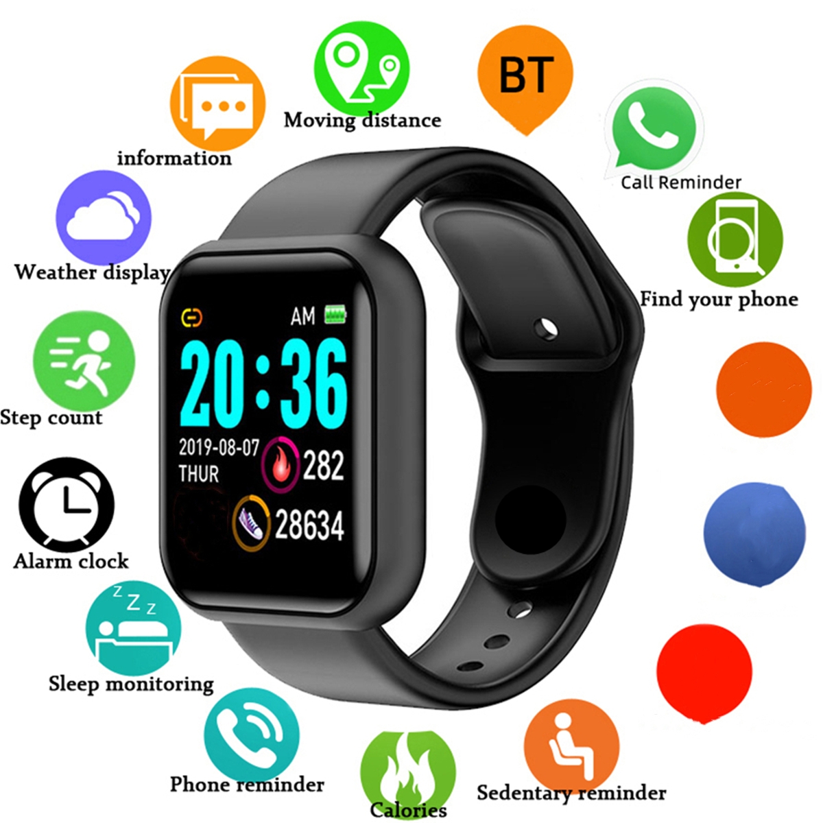 Smartwatch Watches Price - Homens relógios inteligentes tela colorida bluetooth
