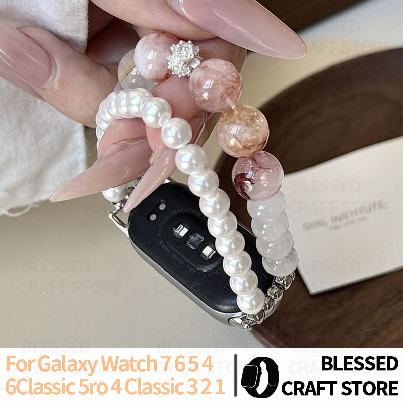Smartwatch Vintage Watches For Women - Pulseira de Pérolas de Cristal Natural