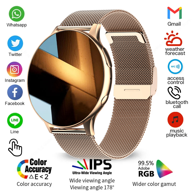 Watches Ladies Smartwatch - Relógio Inteligente Bluetooth para Mulheres 2026
