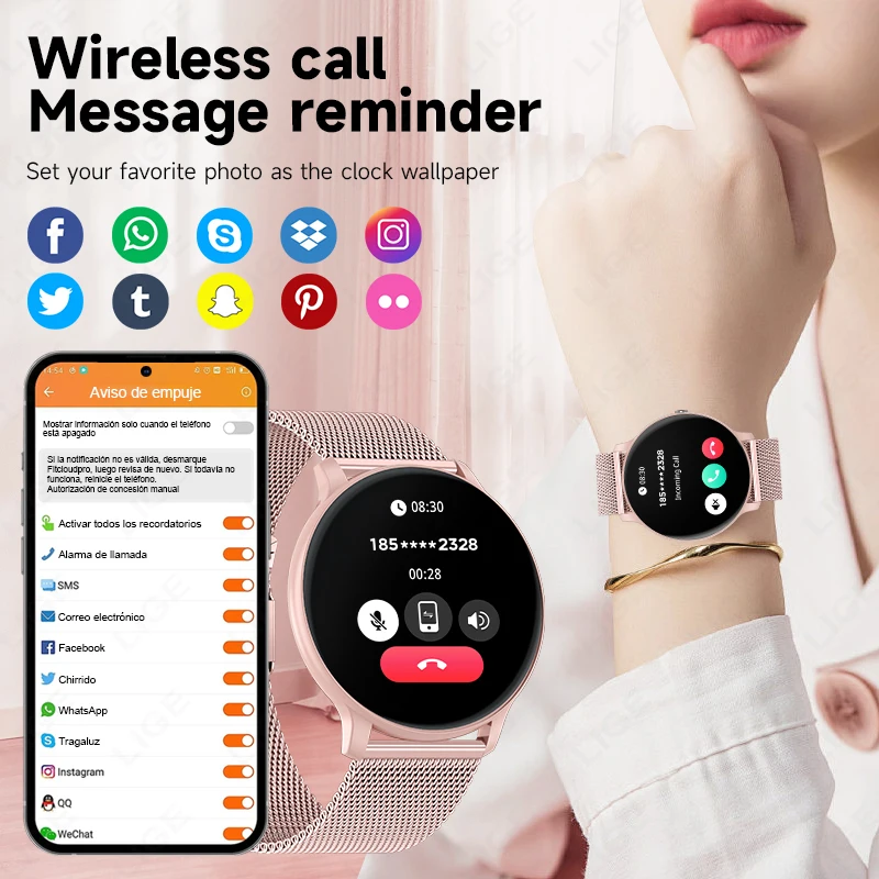 Relógio Inteligente LIGE com C - Watches Ladies Smartwatch avaliação e preço