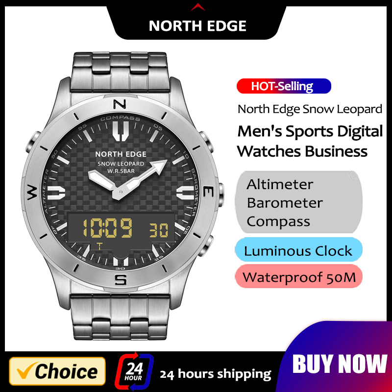 North edge relógio digital esp - Altimeter Compass Watch avaliação e preço